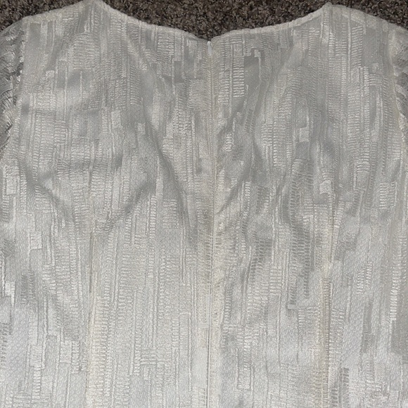 ST. EMILE WHITE SHEER OVERLAY DRESS Sz 10 Very versatile in excellent condition. - Picture 9 of 13